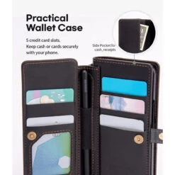 Galaxy Z Fold 4 Mercury Noble Wallet 5 Card 1 Cash Holder Case -Cheap NewCase Store mercury noble wallet case black 3 90985.1681871762
