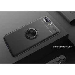 Black Slim Armor Metal Holder 360 Ring Stand Case For Oppo AX5 / A3S -Cheap NewCase Store oppo a3s slim shock proof ring black 11 33661.1600388620