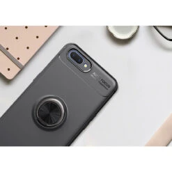 Blue Shock Proof Metal Holder 360 Ring Stand Case For Oppo AX5 / A3S -Cheap NewCase Store oppo a3s slim shock proof ring black 3 18914.1600388765