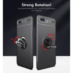 Blue Shock Proof Metal Holder 360 Ring Stand Case For Oppo AX5 / A3S -Cheap NewCase Store oppo a3s slim shock proof ring black 6 43314.1600388765