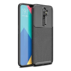 Black Oppo A5 / A9 2020 Slim Armor Carbon Fibre Protective Case