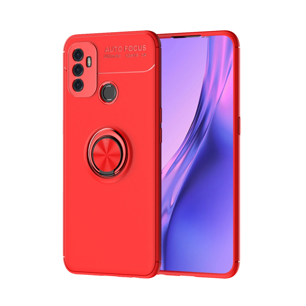 Red Shock Proof Metal Circle Holder 360 Ring Stand Case For OPPO A53 1 Red Shock Proof Metal Circle Holder 360 Ring Stand Case For OPPO A53