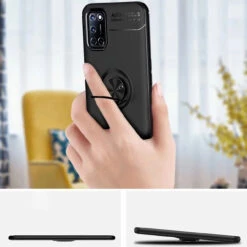 Red Oppo A72 Slim Armor Protective Metal 360 Ring Stand Case -Cheap NewCase Store oppo a72 slim shock proof ring black 5 64463.1600298028