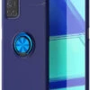 Blue Oppo A52 Slim Shock Proof Metal 360 Rotating Ring Stand Case