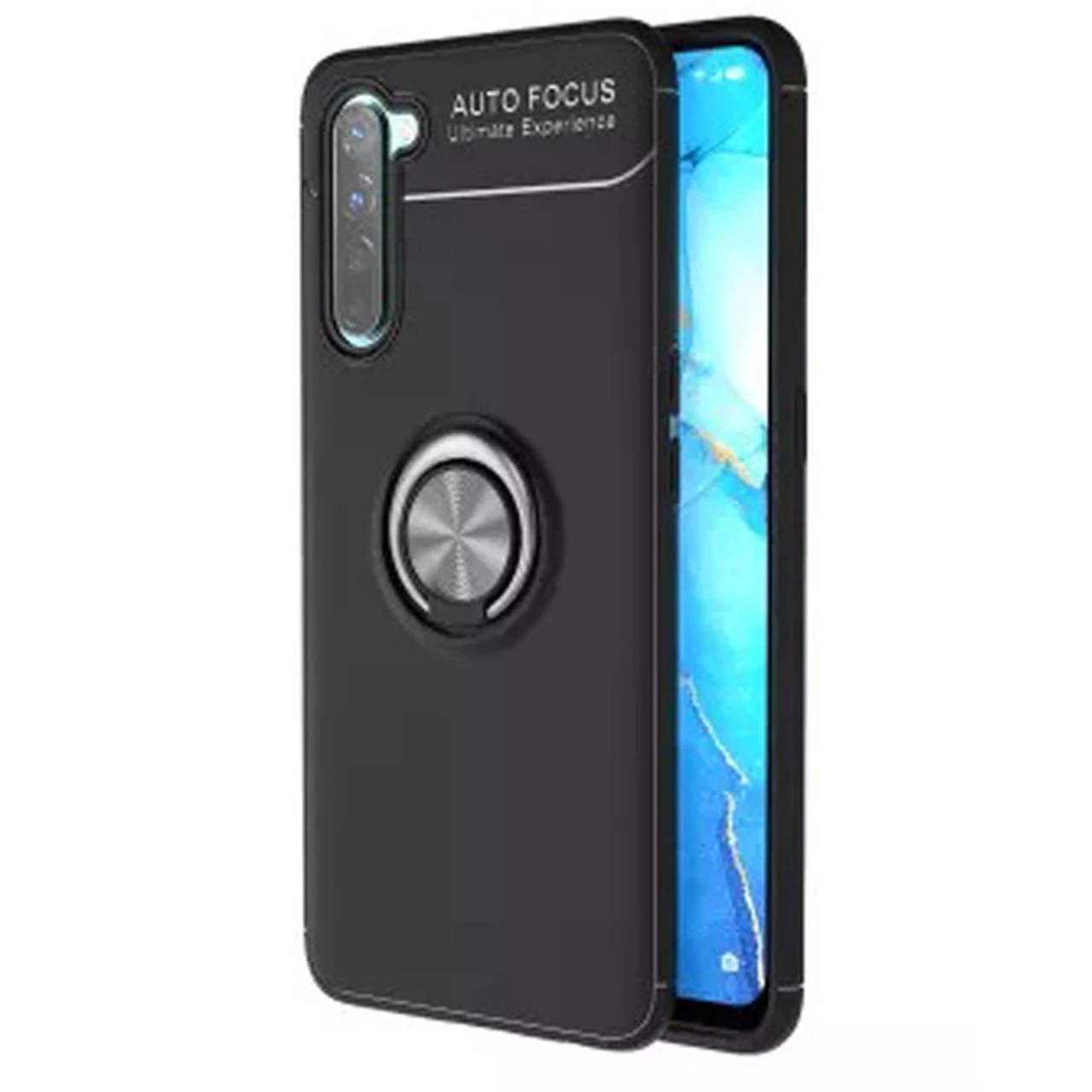 Black Oppo A91 Slim Shock Proof Armor Metal 360 Ring Stand Case 3 Black Oppo A91 Slim Shock Proof Armor Metal 360 Ring Stand Case - Image 3