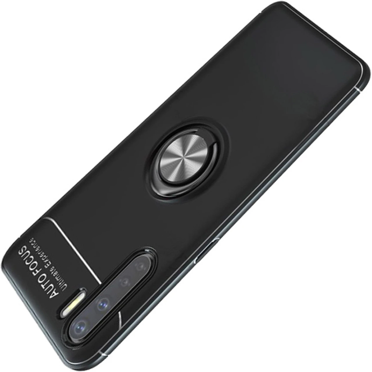 Black Oppo A91 Slim Shock Proof Armor Metal 360 Ring Stand Case 2 Black Oppo A91 Slim Shock Proof Armor Metal 360 Ring Stand Case - Image 2