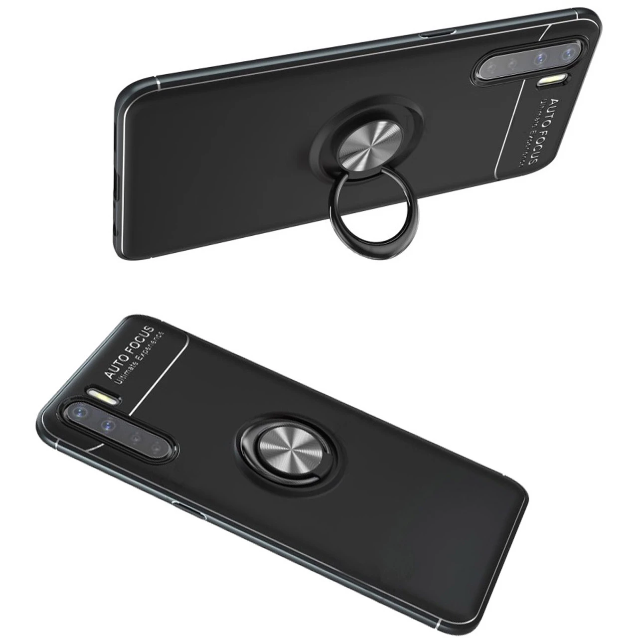 Black Oppo A91 Slim Shock Proof Armor Metal 360 Ring Stand Case 4 Black Oppo A91 Slim Shock Proof Armor Metal 360 Ring Stand Case - Image 4