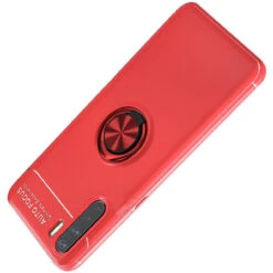 Red Oppo A91 Tough Slim Armor Shock Proof Metal Ring Stand Case -Cheap NewCase Store oppo a91 auto focus ring red 3 73617.1600240655