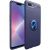 Blue Shock Proof Metal Holder 360 Ring Stand Case For Oppo AX7