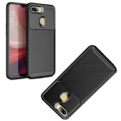 Black Oppo AX5s Flexible Slim Armor Carbon Fibre Protective Case 10 Black Oppo AX5s Flexible Slim Armor Carbon Fibre Protective Case -Cheap NewCase Store oppo ax5s textured carbon fibre black 2 86630.1600823890