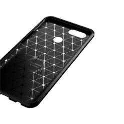 Black Oppo AX5 / A3S Slim Armor Carbon Fibre Protective Case Cover -Cheap NewCase Store oppo ax5s textured carbon fibre black 5 33291.1600822556