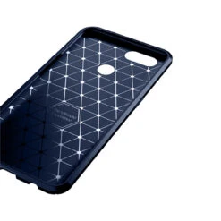 Navy Shock Proof Carbon Fibre Protective Case For Oppo AX5s -Cheap NewCase Store oppo ax5s textured carbon fibre blue 5 88341.1600824227