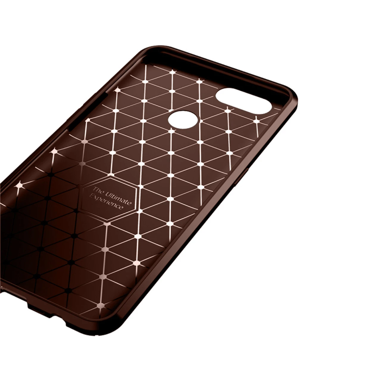 Brown Oppo AX5 / A3S Flexible Shock Proof Carbon Fibre Case 3 Brown Oppo AX5 / A3S Flexible Shock Proof Carbon Fibre Case - Image 3