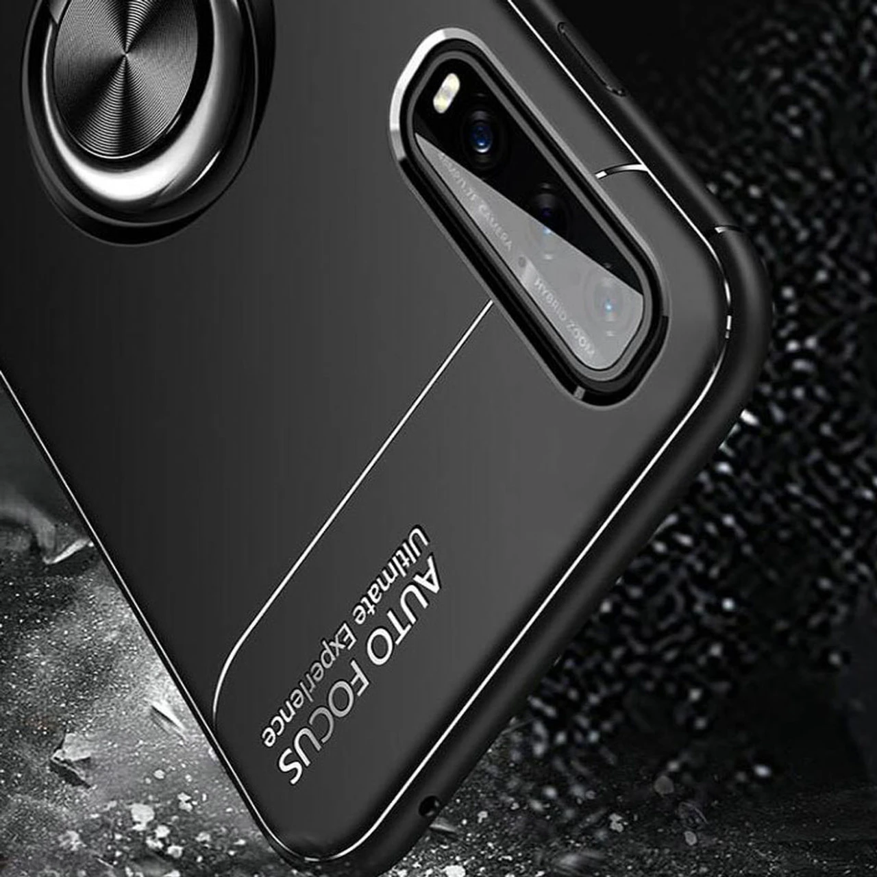 Black Oppo Find X2 Pro Armor Metal Circle Holder 360 Ring Stand Case 8 Black Oppo Find X2 Pro Armor Metal Circle Holder 360 Ring Stand Case - Image 8