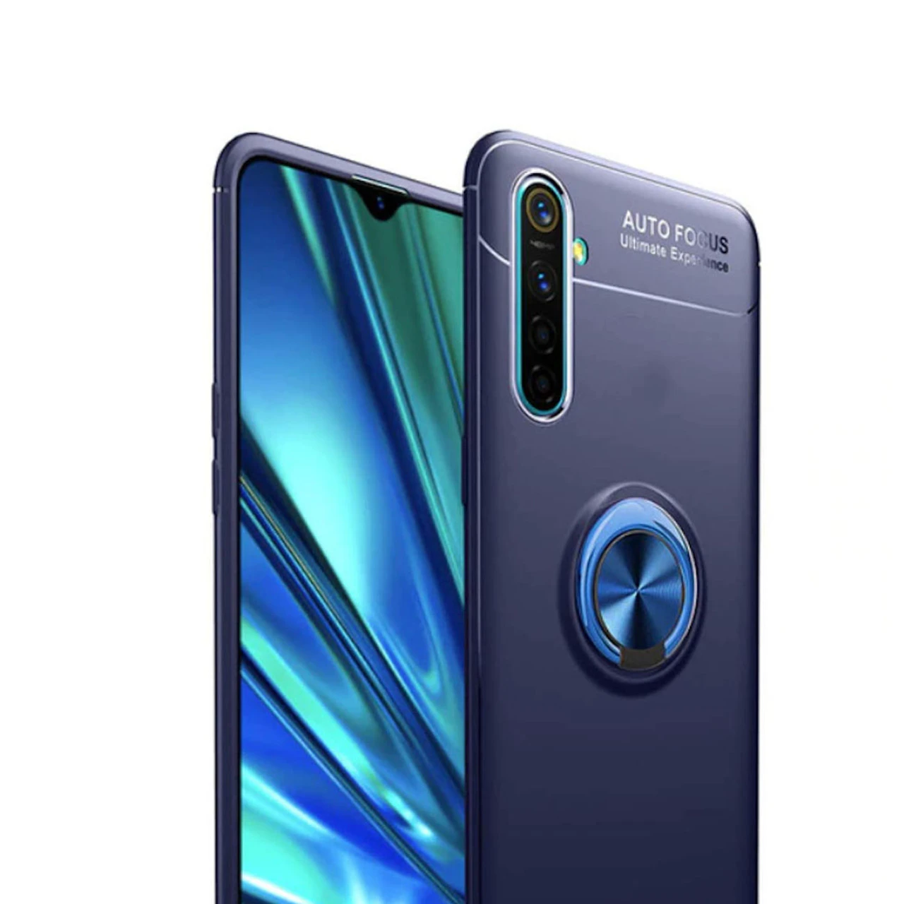 Blue Oppo Find X2 Pro Shock Proof Metal Circle Holder Ring Stand Case 1 Blue Oppo Find X2 Pro Shock Proof Metal Circle Holder Ring Stand Case