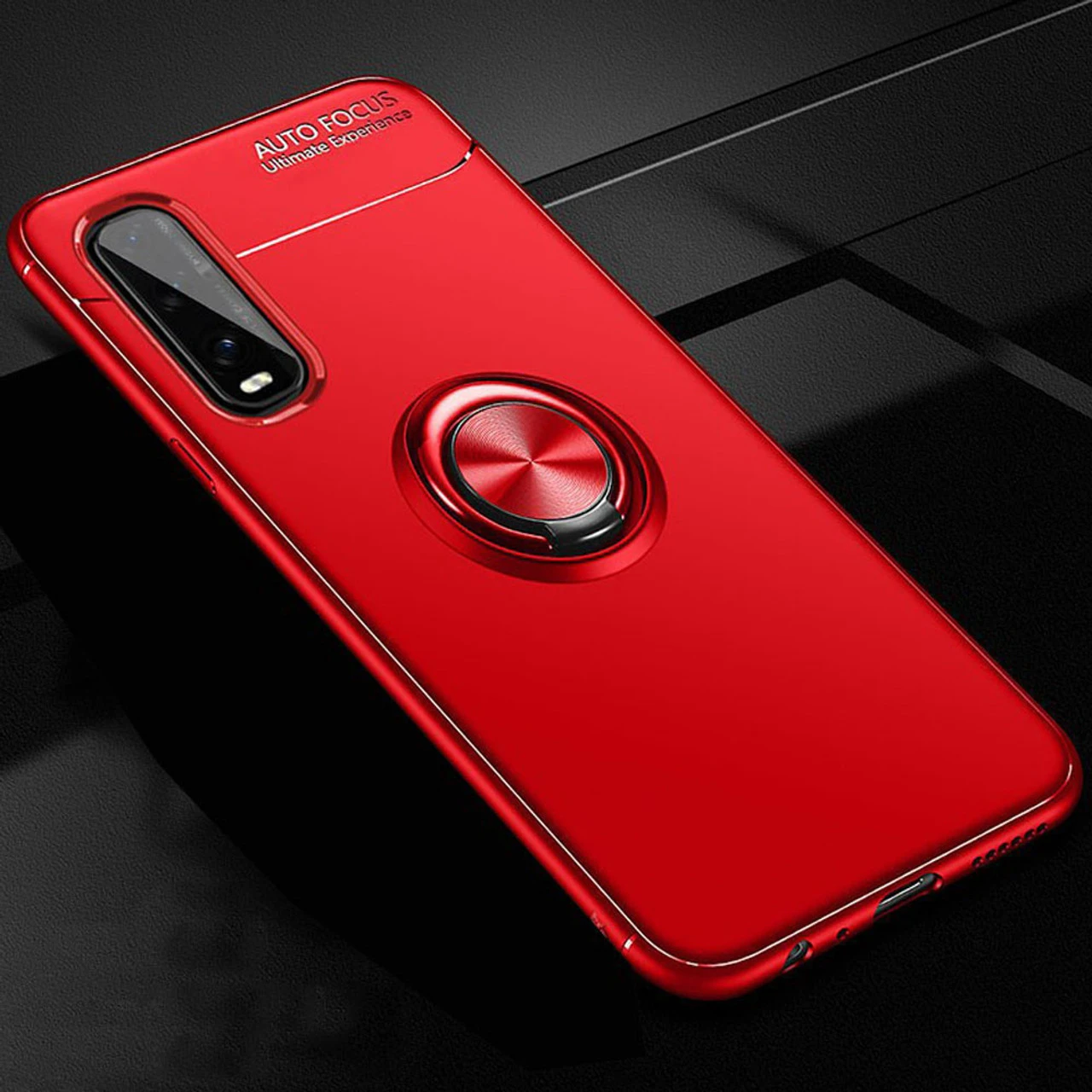 Red Oppo Find X2 Pro Slim Armor Metal Circle Holder Ring Stand Case 1 Red Oppo Find X2 Pro Slim Armor Metal Circle Holder Ring Stand Case