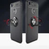 Black Oppo R15 Pro Slim Armor Metal Circle Holder 360 Ring Stand Case