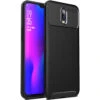 Black Oppo R17 Flexible Slim Armor Carbon Fibre Protective Case