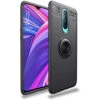 Black Oppo R17 Pro Slim Armor Metal 360 Rotating Ring Stand Case