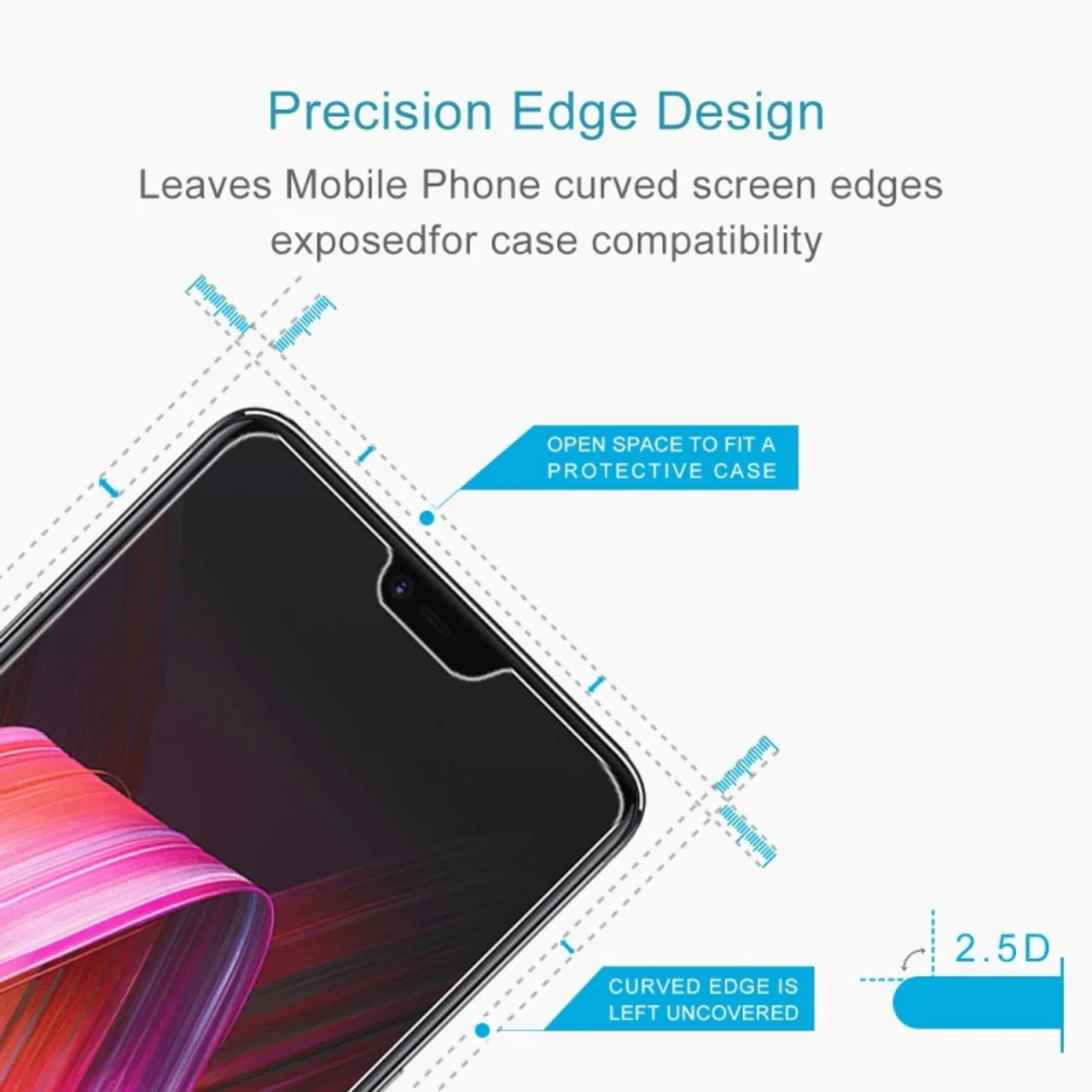 Tempered Glass Screen Protector Cover 2.5D 9H For Oppo R9S 3 Tempered Glass Screen Protector Cover 2.5D 9H For Oppo R9S - Image 3