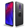 Black Oppo Reno 2Z Slim Shock Proof Metal Circle Ring Stand Case