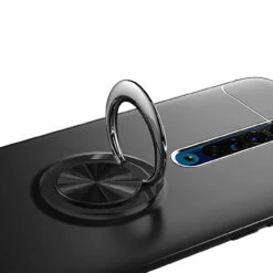 Black Oppo Reno 2Z Slim Shock Proof Metal Circle Ring Stand Case -Cheap NewCase Store oppo reno z slim shock proof ring black 2 91041.1637715521