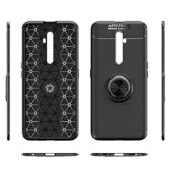 Black Oppo Reno Z Slim Shock Proof Metal Circle Ring Stand Case -Cheap NewCase Store oppo reno z slim shock proof ring black 7 82302.1637715732