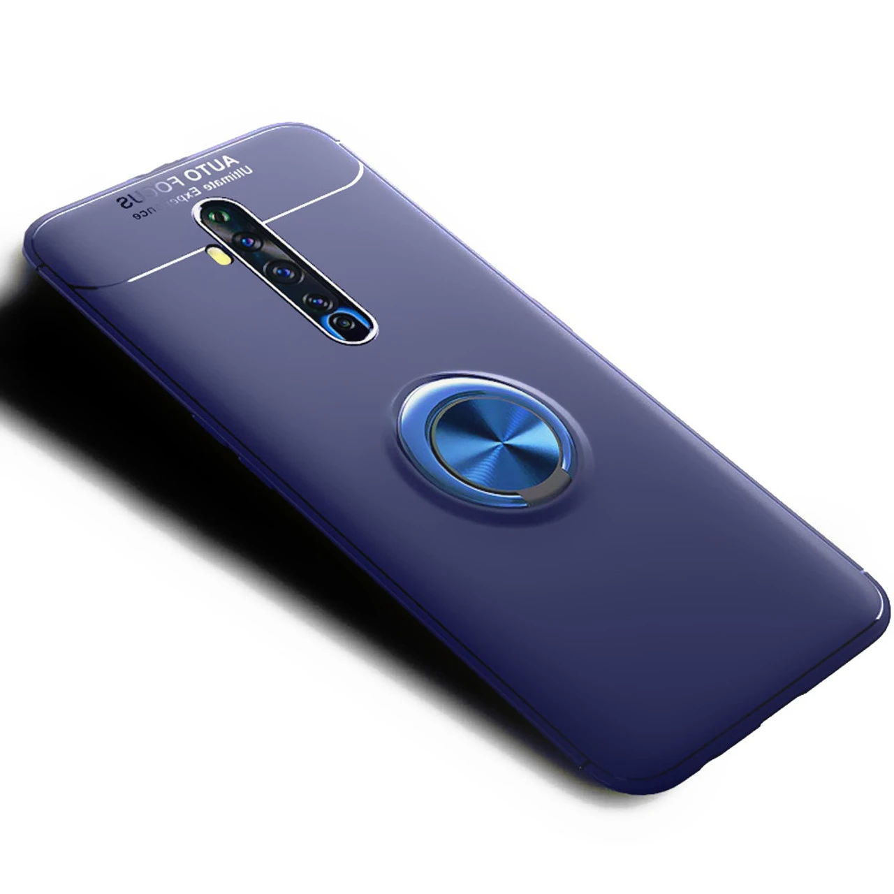Blue Oppo Reno 10X Zoom Slim Shockproof 360 Rotating Ring Case 2 Blue Oppo Reno 10X Zoom Slim Shockproof 360 Rotating Ring Case - Image 2