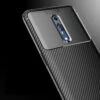 Black Oppo Reno Z Slim Armor Shock Proof Carbon Fibre Case