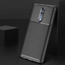 Black Oppo Reno Z Slim Armor Shock Proof Carbon Fibre Case -Cheap NewCase Store oppo reno z textured carbon fibre black 6 12341.1600827296