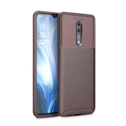 Brown Oppo Reno Z Slim Armor Shock Proof Carbon Fibre Case -Cheap NewCase Store oppo reno z textured carbon fibre brown 1 86579.1600897940