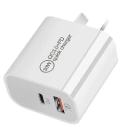 PD 30W Fast USB Type C Dual Port Wall Adapter / Charger For IPhone 15 14 13 12 Pro Max