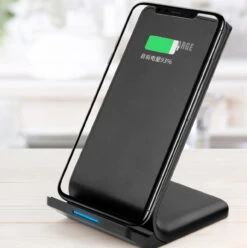 Fast Wireless Charger Qi-Certified 10W Vertical Desktop Charging Stand -Cheap NewCase Store r2 10w vertical wireless charger stand black 8 72377.1698979152