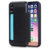 Black Slide Card Pocket Armor Case For Apple IPhone XR