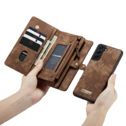 Brown CaseMe 11 Card Slot Wallet Magnetic Case For Samsung Galaxy S22 10 Brown CaseMe 11 Card Slot Wallet Magnetic Case For Samsung Galaxy S22 -Cheap NewCase Store samsung galaxy s22 caseme multifunctional wallet brown 5 17747.1687238275