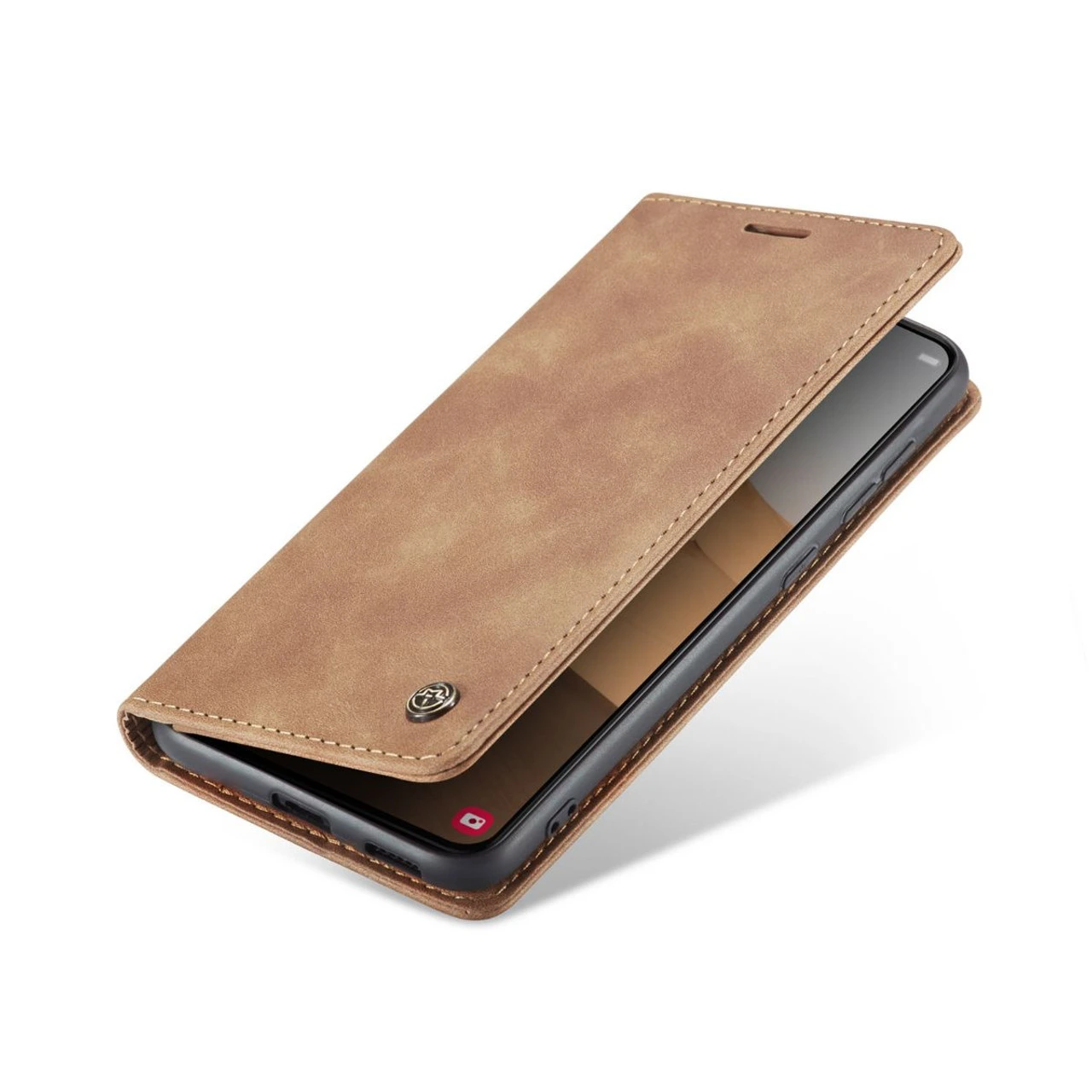 Brown CaseMe Slim Quality 2 Card Slot Wallet Case For Samsung Galaxy S22 4 Brown CaseMe Slim Quality 2 Card Slot Wallet Case For Samsung Galaxy S22 - Image 4