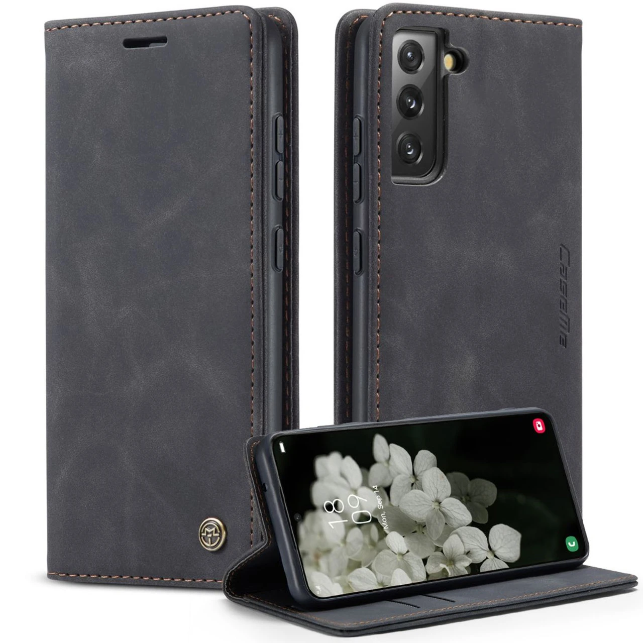 Black Samsung Galaxy S22+ Plus CaseMe Soft Matte Quality Wallet Case 6 Black Samsung Galaxy S22+ Plus CaseMe Soft Matte Quality Wallet Case - Image 6