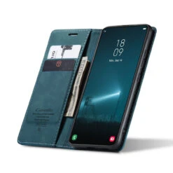 Blue Samsung Galaxy S22+ Plus Compact Flip Quality Wallet Case Cover 9 Blue Samsung Galaxy S22+ Plus Compact Flip Quality Wallet Case Cover -Cheap NewCase Store samsung galaxy s22 plus caseme slim wallet blue 4 74094.1687239873