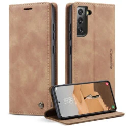 Brown CaseMe Slim 2 Card Slot Classy Wallet Case For Samsung Galaxy S22+ Plus -Cheap NewCase Store samsung galaxy s22 plus caseme slim wallet brown 6 66485.1690945703