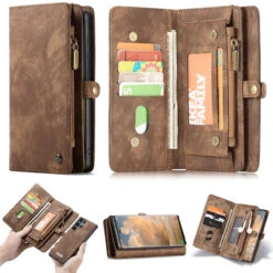 Brown Samsung Galaxy S22 Ultra Wallet Zipper Purse Removeable Magnetic Case 11 Brown Samsung Galaxy S22 Ultra Wallet Zipper Purse Removeable Magnetic Case -Cheap NewCase Store samsung galaxy s22 ultra caseme multifunctional wallet brown 6 49773.1669093649
