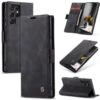 Black Samsung Galaxy S22 Ultra CaseMe Slim 2 Card Slot Classy Wallet Case