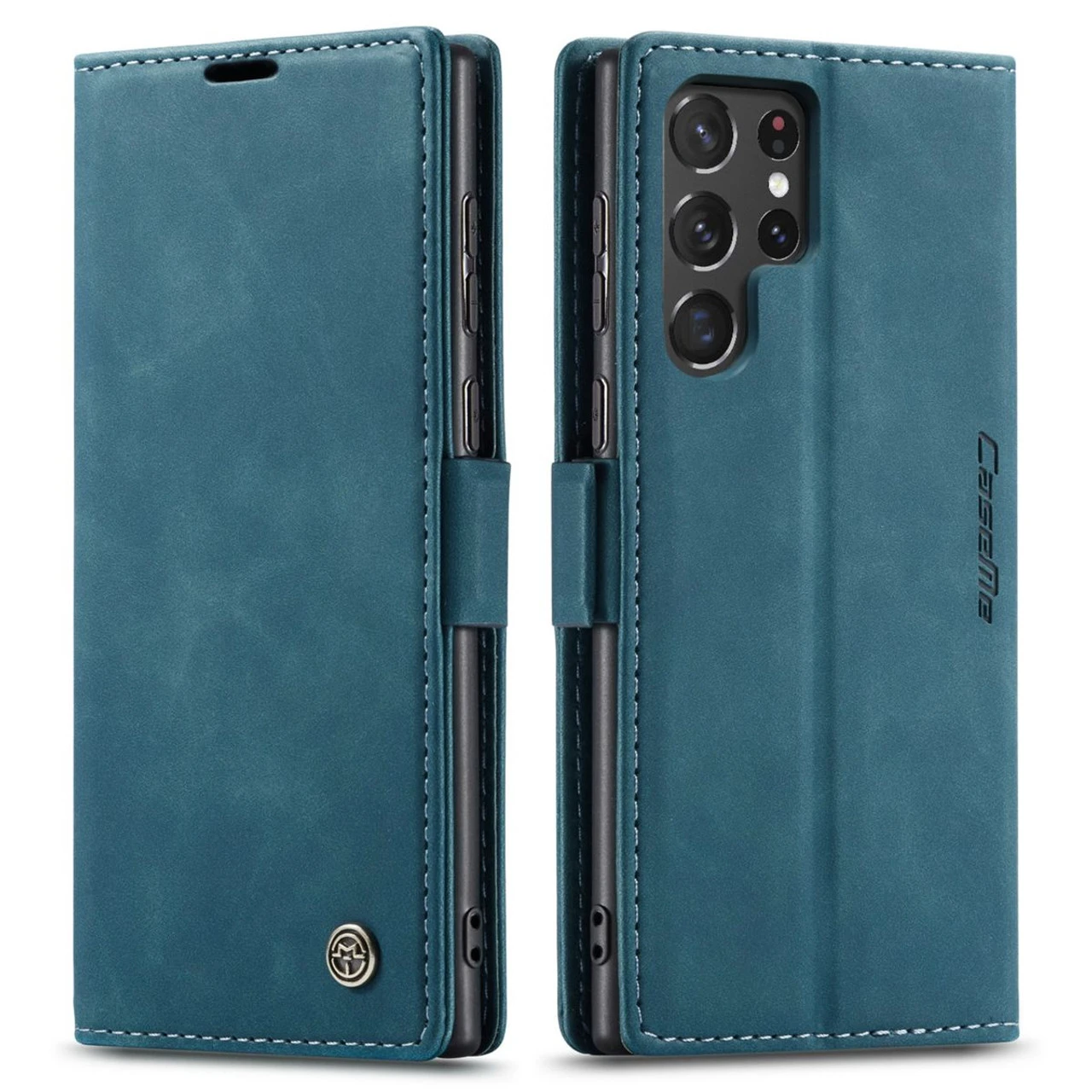 Blue CaseMe Soft Matte Quality Wallet Case For Samsung Galaxy S22 Ultra 4 Blue CaseMe Soft Matte Quality Wallet Case For Samsung Galaxy S22 Ultra - Image 4