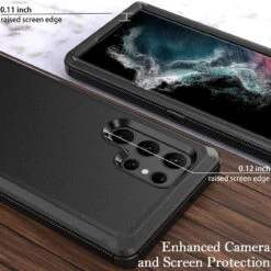 Black Samsung Galaxy S22 Ultra Full Body Heavy Duty Holster Case -Cheap NewCase Store samsung galaxy s22 ultra military grade defender holster case black 6 91203.1684988949