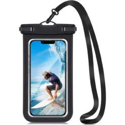 Front Page 38 Black Galaxy A20 Underwater Waterproof Phone Pouch Dry Bag