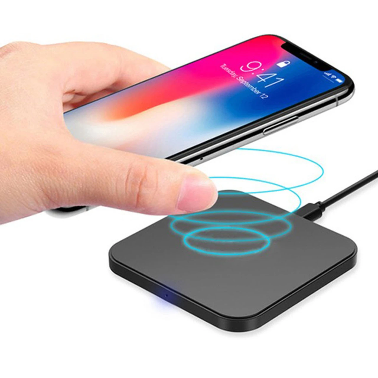 Fast Qi Wireless Charger Phone Charging Base Pad - GY-118 Metal Square 1 Fast Qi Wireless Charger Phone Charging Base Pad - GY-118 Metal Square