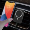 X16 Magsafe Car Air Vent 15W Fast Charging Qi Magnetic Wireless Charger - Black