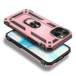 Rose Gold IPhone 12 Pro Max Hybrid Shock Proof Rotating Metal Ring Case -Cheap NewCase Store zgbb 95054.1604854721