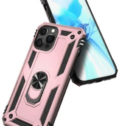 Rose Gold Heavy Duty 360 Rotating Metal Ring Stand Case For IPhone 12 / 12 Pro -Cheap NewCase Store zz 32558.1604853955